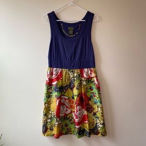 fei from Anthropologie Floral Tank Dress, Size Medium
